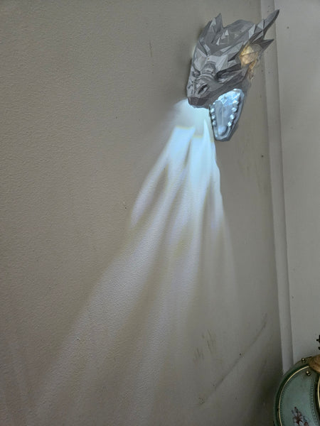 3D PRINTED WALL LIGHT - DRAGON HEAD
