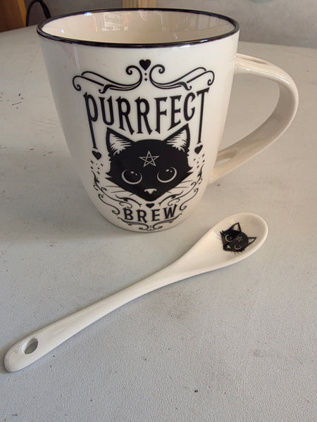 Alchemy fine bone china mug and spoon -Purfect Brew