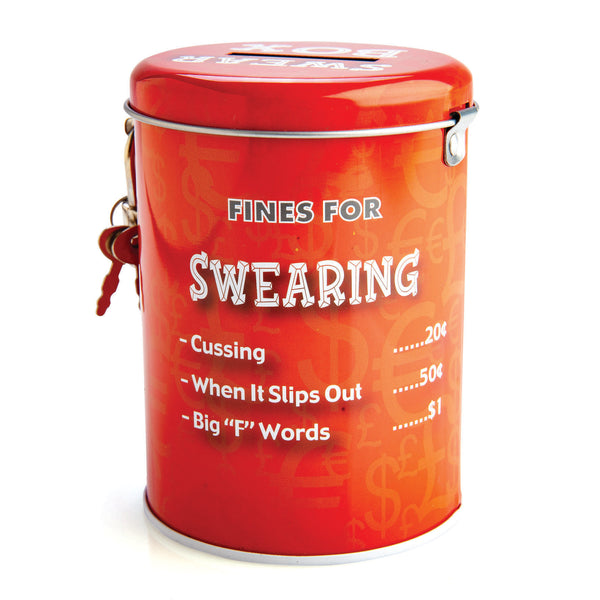 FUNNY SWEARING MONEY FINES TIN