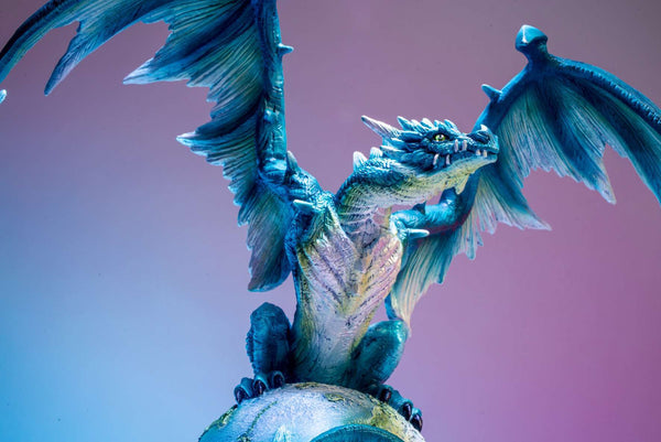 EARTH DRAGON & GLOBE FIGURINE