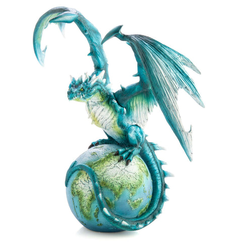EARTH DRAGON & GLOBE FIGURINE