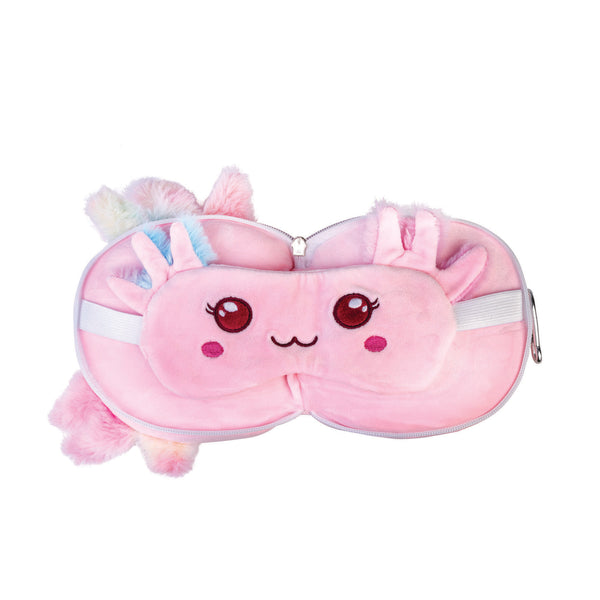 TRAVEL COMFORT MASK & PILLOW - AXOLOTL