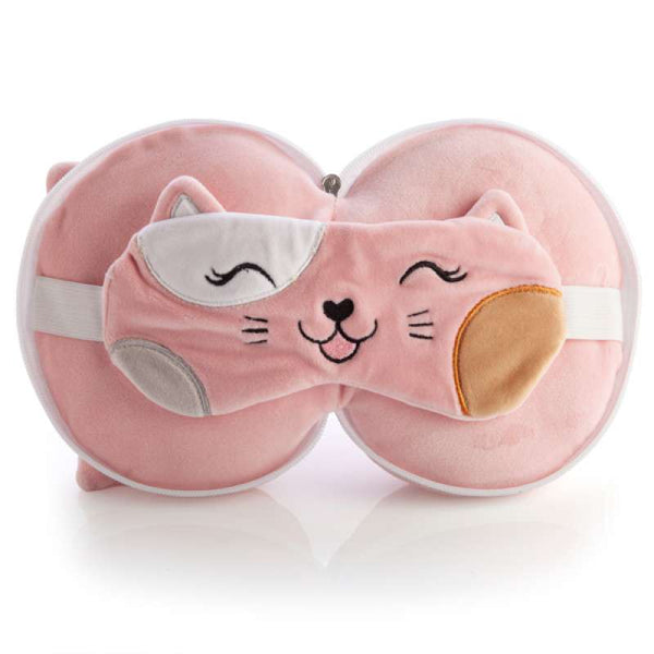 TRAVEL COMFORT MASK & PILLOW - CAT