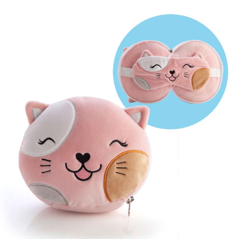 TRAVEL COMFORT MASK & PILLOW - CAT