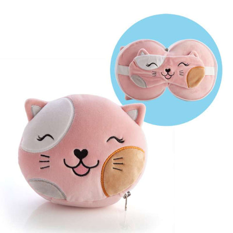 TRAVEL COMFORT MASK & PILLOW - CAT