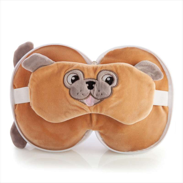 TRAVEL COMFORT MASK & PILLOW - PUG