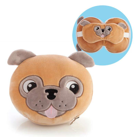 TRAVEL COMFORT MASK & PILLOW - PUG