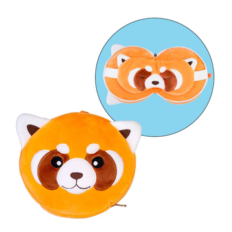TRAVEL COMFORT MASK & PILLOW - RED PANDA