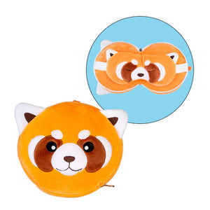 TRAVEL COMFORT MASK & PILLOW - RED PANDA