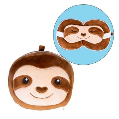 TRAVEL COMFORT MASK & PILLOW - SLOTH