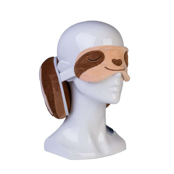 TRAVEL COMFORT MASK & PILLOW - SLOTH