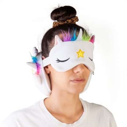 TRAVEL COMFORT MASK & PILLOW - UNICORN