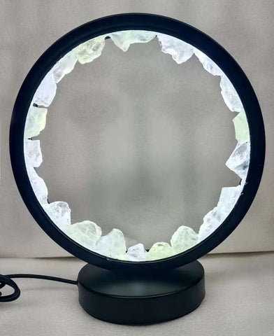 CLEAR QUARTZ CRYSTAL LED USB TABLE LAMP