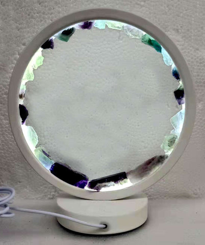 FLUORITE CRYSTAL LED USB TABLE LAMP