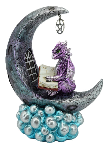 DRAGON ON MOON WITH LED LIGHT