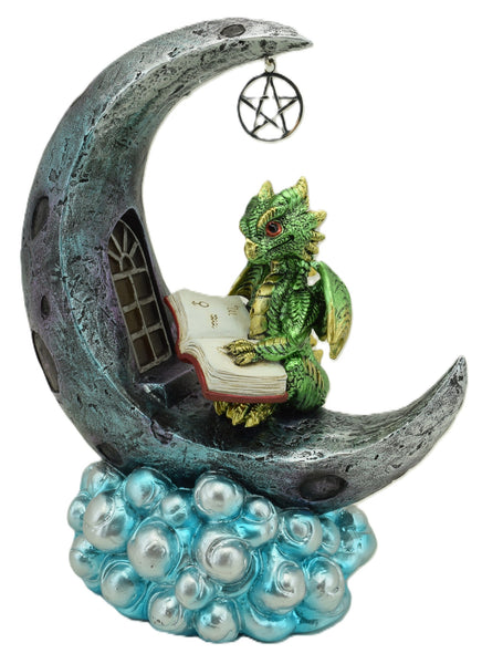 DRAGON ON MOON WITH LED LIGHT