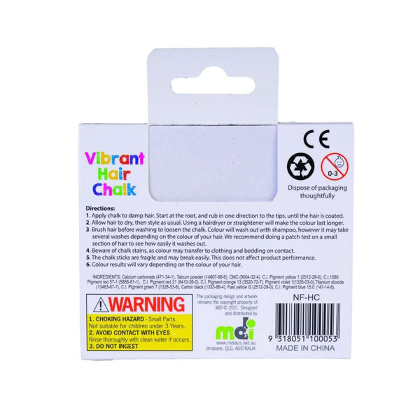 VIBRANT HAIR CHALK - 6 COLOURS