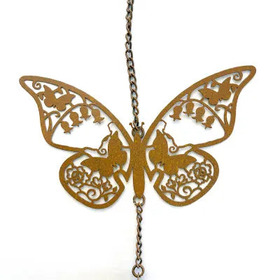 METAL WALL HANGER - BUTTERFLY WITH BELL