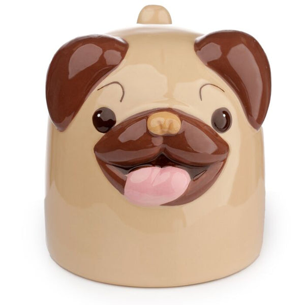 MOPPS PUG UPSIDE DOWN CERAMIC SHAPED MUG