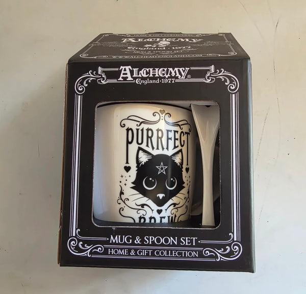 Alchemy fine bone china mug and spoon -Purfect Brew