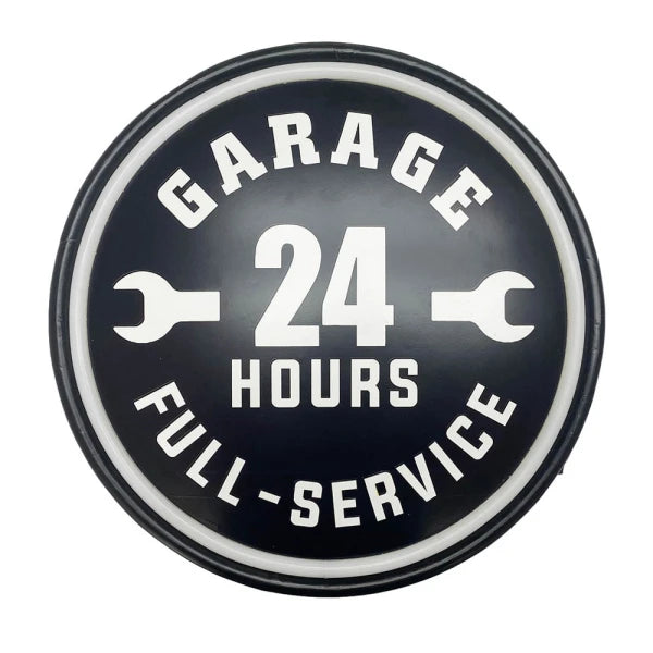 METAL WALL ART - GARAGE SIGN WITH LIGHT